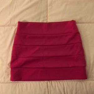 Pink mini skirt